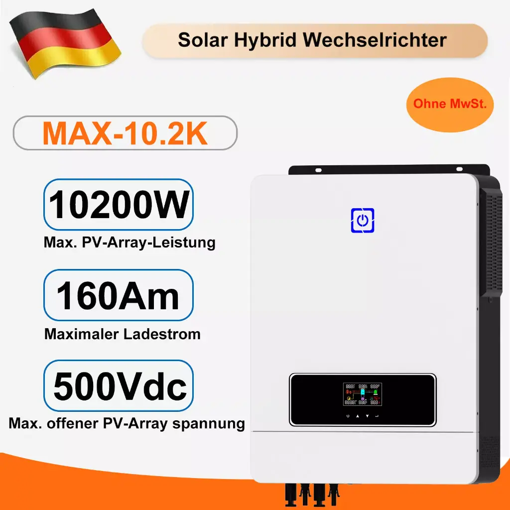 10.2KW On/Off Grid Solar Hybrid Inverter Charger 48V MPPT 160A  PV 500