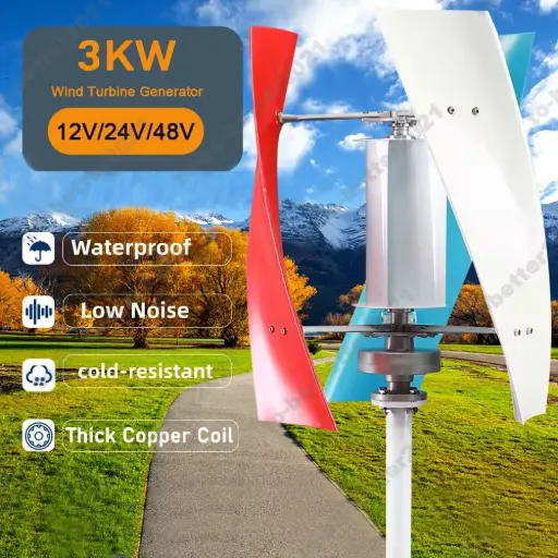 3000W 48V Wind turbine with MPPT charge controller 